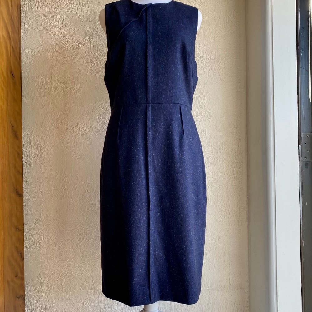 Banana Republic dark blue tweed sheath dress Size 10